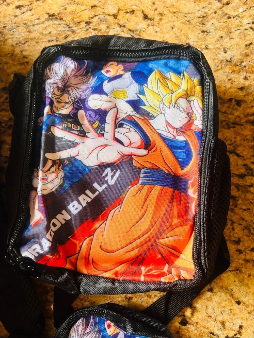 NEW-3PC Dragon Ball Z BIOWorld Backpack Set with Lunch Box and Pencil Case